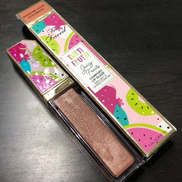 😍NWT Show Me Your Coconuts Tutti Frutti Gloss by Too Faced!😍 - Picture 5 of 11